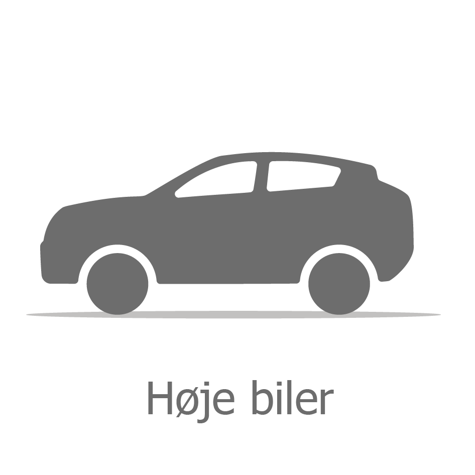 Mørkegråt ikon af en hoej bil