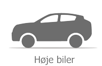 Mørkegråt ikon af høj bil