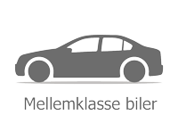 Mørkegråt ikon af mellemklasse bil