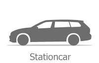 Mørkegråt ikon af stationcar