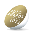 Sandfarvede logo med Auto awards 2022