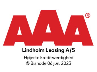 Logo fra Bisnode med tre A'ere, der indikerer høj kreditværdighed hos Lindholm Leasing