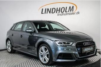 Mørkegrå Audi A3 på fotorampe