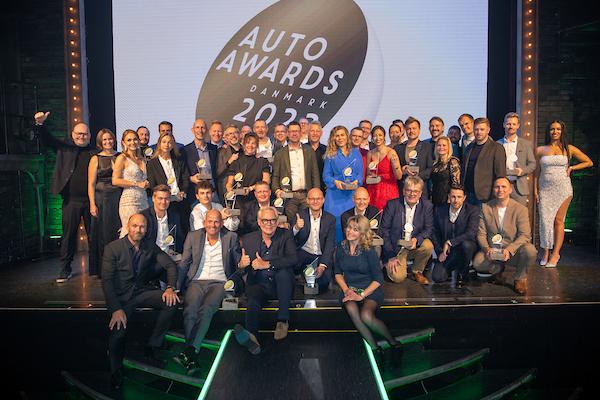 Fællesbillede af vindere til Auto Awards 2023