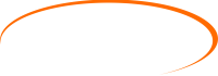 Lindholm Bilers logo med hvid skrift og orange bue